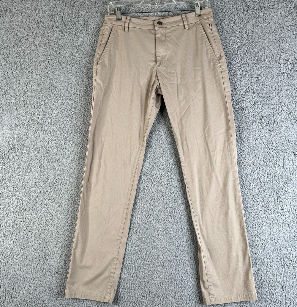 BOOM Birddog Performance Chino Pants Mens 30x30 Beige Tan Lined Stretch Golf